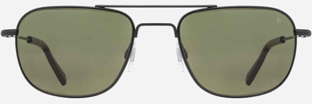 aviator sunglasses with green polarized lenses